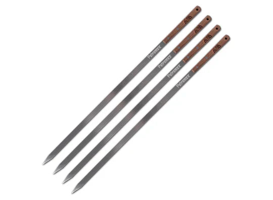 Stainless steel barbecue skewers for grilling
