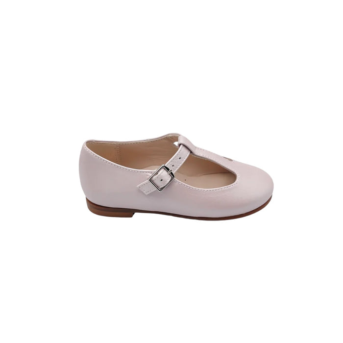 Philippa Pink T-Strap Leather Shoes