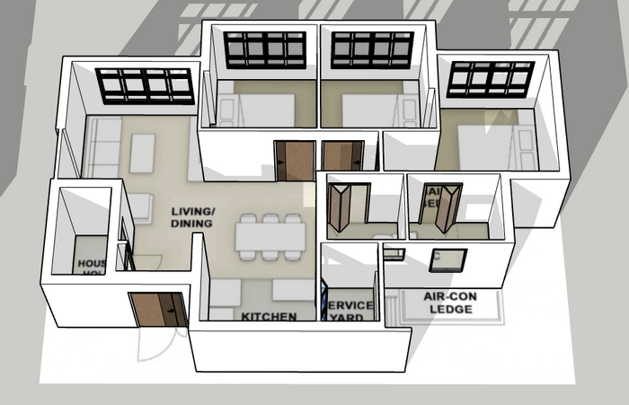 Pine Ville @ AMK 4-room type 2