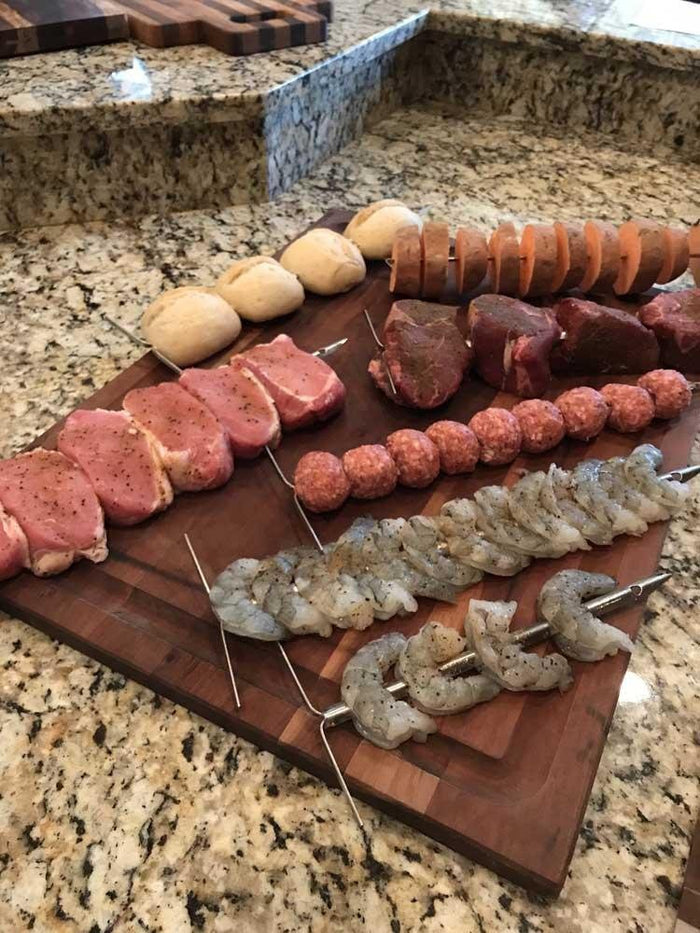 Pit Barrel 10" Hanging Skewers (4-Pack) - hanging skewers, pit barrel, skewer. Pit Barrel Cooker by FireFly Barbecue