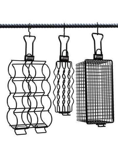 Pit Barrel 3-Hanger Value Pack - FireFly Barbecue includes corn, sausage, and basket hangers for versatile outdoor grilling. Durable steel design fits Pit Barrel Cooker.