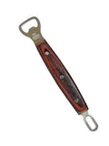 Pit Barrel Ultimate Hook Tool - FireFly Barbecue with stainless steel ends and a polished wood handle, ideal for grilling and bottle opening.