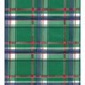 freckled sage plaid green and navy blue oilcloth swatch