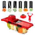 Pro Mandolin Slicer Food Cutter Fruit Vegetable Chopper Grater Peeler w/6 Blades