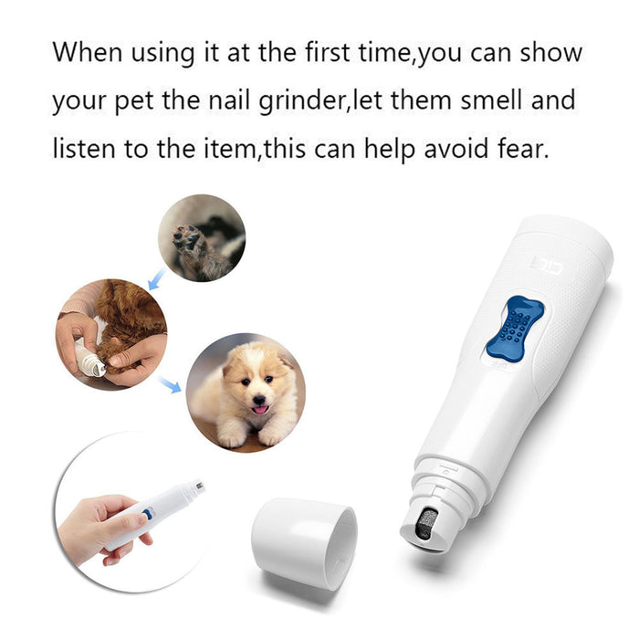 Pro Pet Dog Cat Nail Trimmer Grooming Tool Grinder Electric Clipper Kit