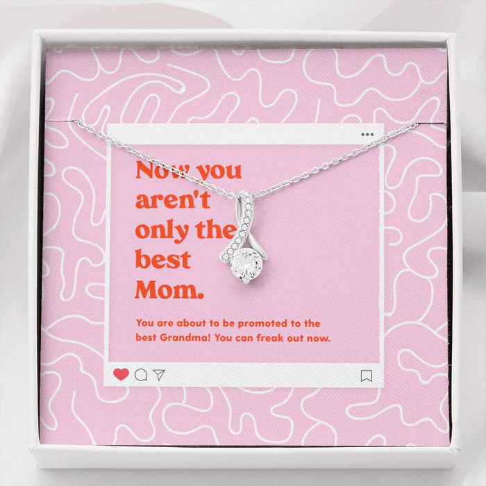Promoted to Grandma Necklace, Grandma Pregnancy Announcement Jewelry