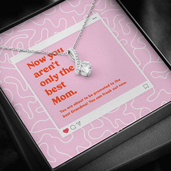 Promoted to Grandma Necklace, Grandma Pregnancy Announcement Jewelry