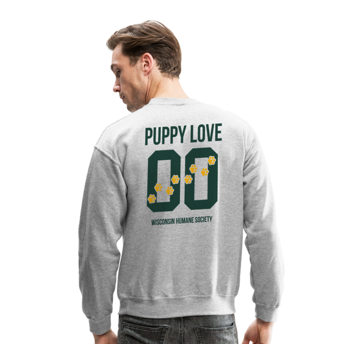Puppy Love Crewneck Sweatshirt (Light Colors) - heather gray