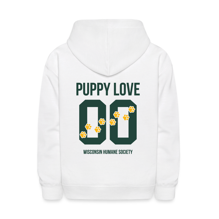 Puppy Love Kids' Hoodie - white