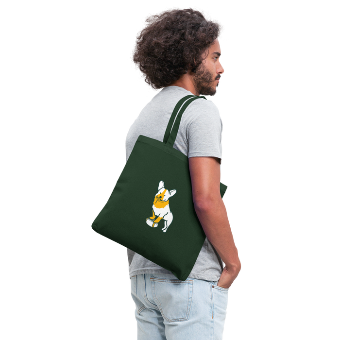 Puppy Love Tote Bag - forest green