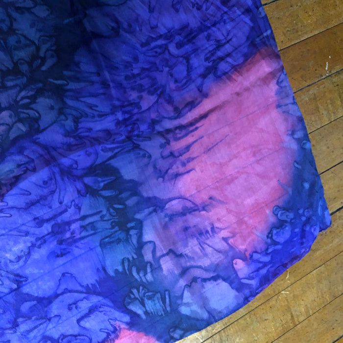 Purple and Pink Tie-dye Unbranded Square Scarf