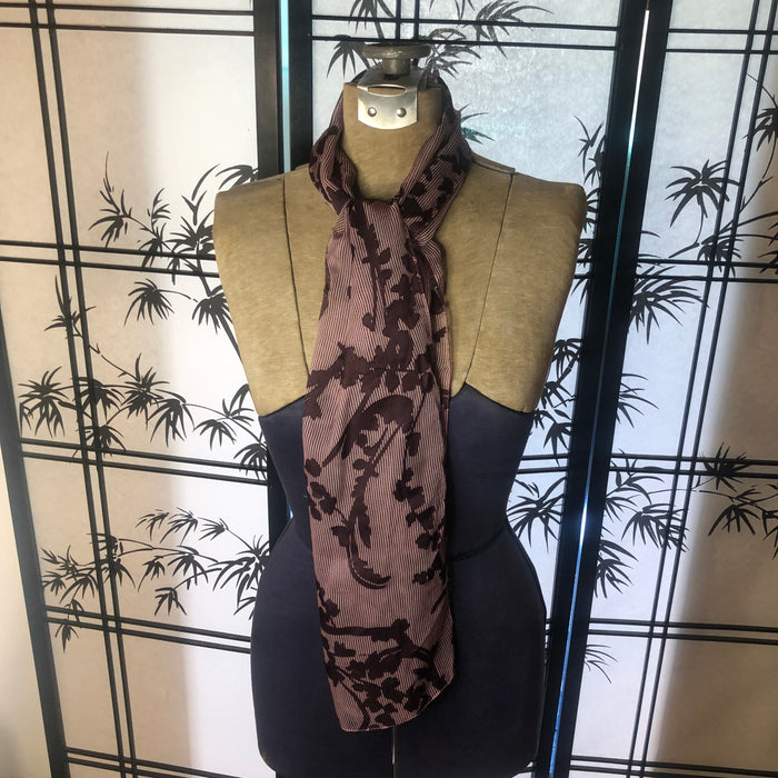 Purple Floral Unbranded Long Scarf