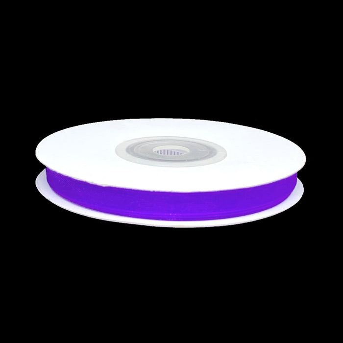 Purple Organza Ribbon | Sheer Purple Ribbon | 1/4 Inch Organza Ribbon - Purple Haze - 25 Yard Spool (gi14organzaribbonpurphaze)