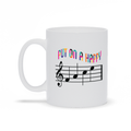 Put On A Happy Face Mug, Music Lover Mug, Musician Gift