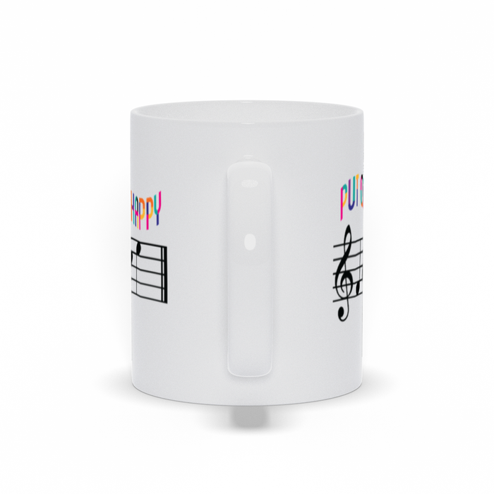 Put On A Happy Face Mug, Music Lover Mug, Musician Gift