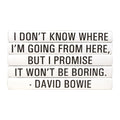 Quotation Stacking Books- David Bowie - RSVP Style