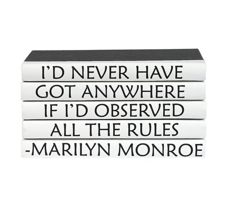 Quotation Stacking Books- Marilyn Monroe - RSVP Style