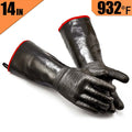 RAPICCA BBQ Gloves - Heat Resistant up to 932°F with 14-inch forearm protection, ideal for grilling and smoker use.
