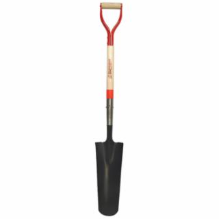 RAZOR BACK Steel Round Drain Spade Wood Handle 47103