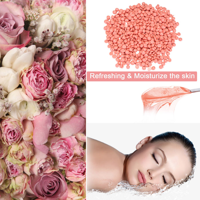 Red Hard Wax Beans Hair Removal Painless Wax Warmer Waxing Beans Natural Pearl