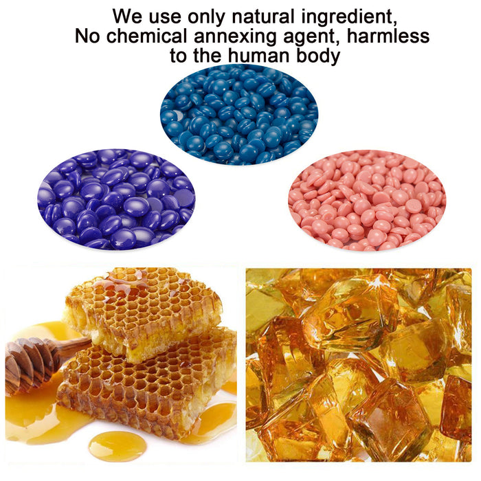 Red Hard Wax Beans Hair Removal Painless Wax Warmer Waxing Beans Natural Pearl