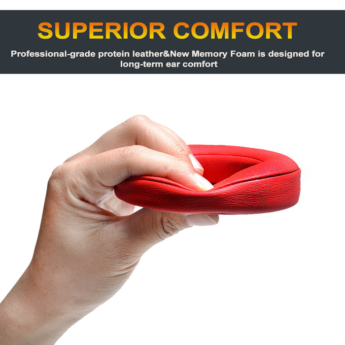 Red Replacement Ear Pads Cushion for Beats Dr Dre Solo 2 Wireless Headphone