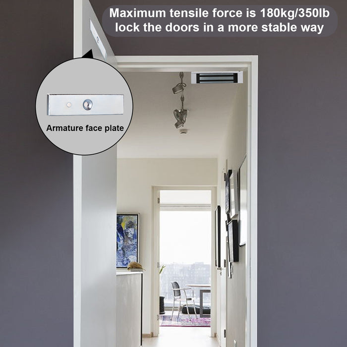 RFID Door Access Control System Kit 350LB Electric Magnetic Lock + Power Supply + Entry Keypad + 10 Key Fobs