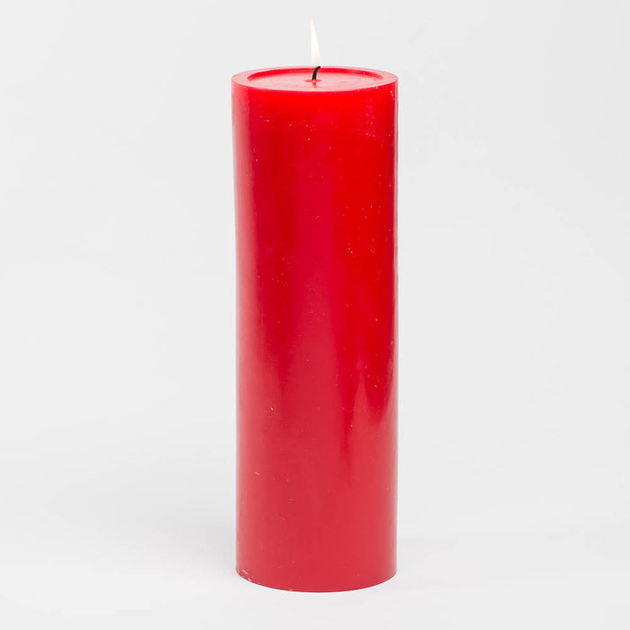 richland 4 x 12 red pillar candle set of 6