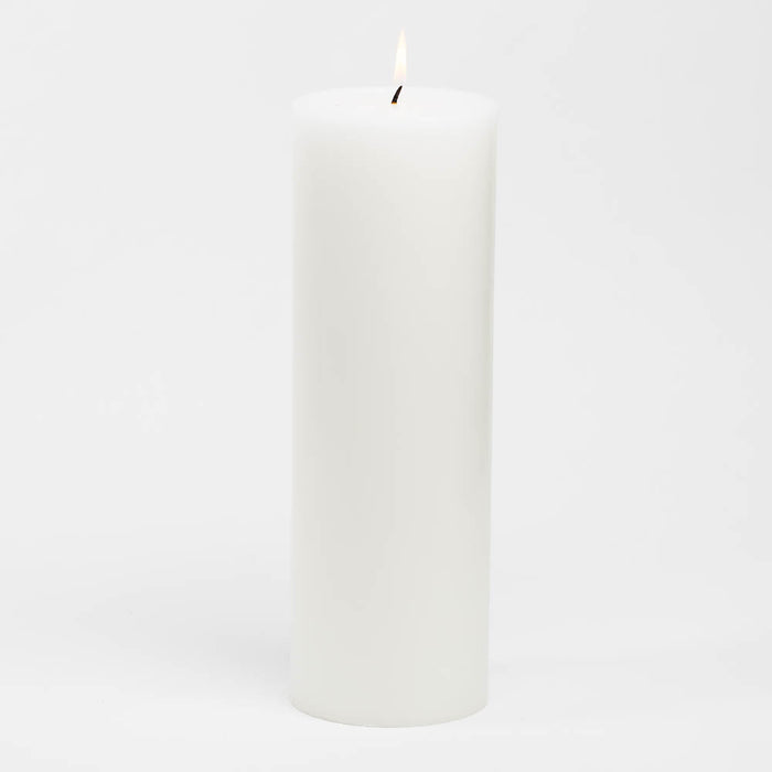 richland 4 x 12 white pillar candle set of 6