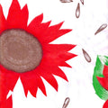 freckled sage sunflower red oilcloth swatch