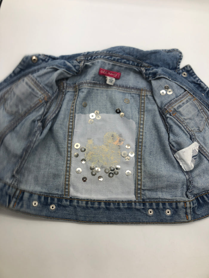 Rubber Ducky Hand Embroidered and Rhinestoned Child XS Jean Jacket