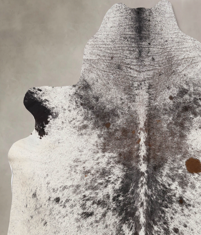 Salt and Pepper Black Cowhide Rug #B10871