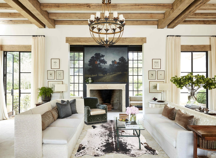 Salt and Pepper Black Cowhide Rug #B10871