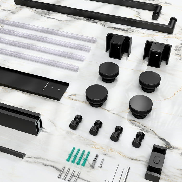 SD01 48"-72" Frameless Double Sliding Shower Door Hardware Kits