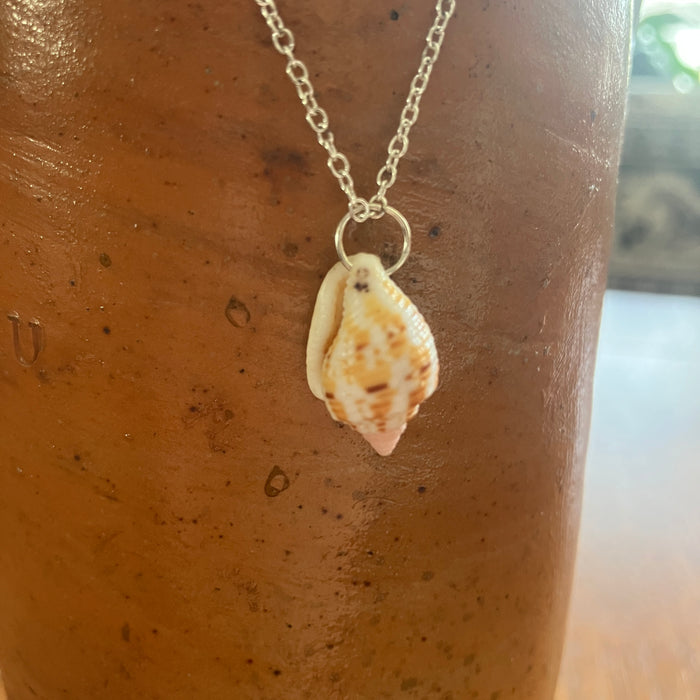 Sea Sell Artisan Made Pendant Handcrafted Sea Shell Necklace 1/2 in x 3/4 in Mermaid Jewelry