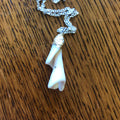Sea Shell Spiral Artisan Made Pendant Handcrafted Sea Shell Necklace 1.25 in x 1/2 in