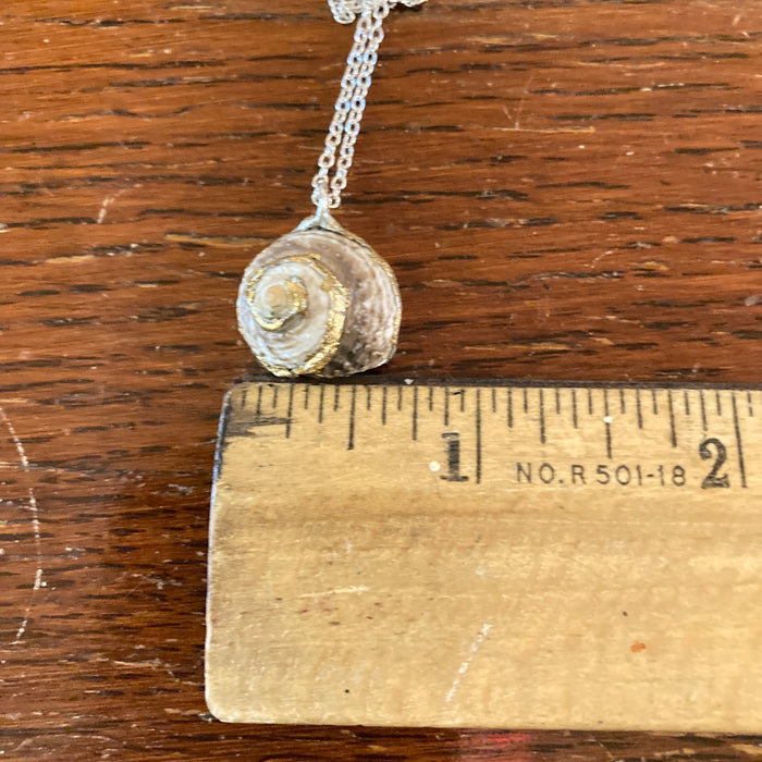 Sea Witch Artisan Made Pendant Handcrafted Sea Shell Necklace 5/8 in x 5/8 in