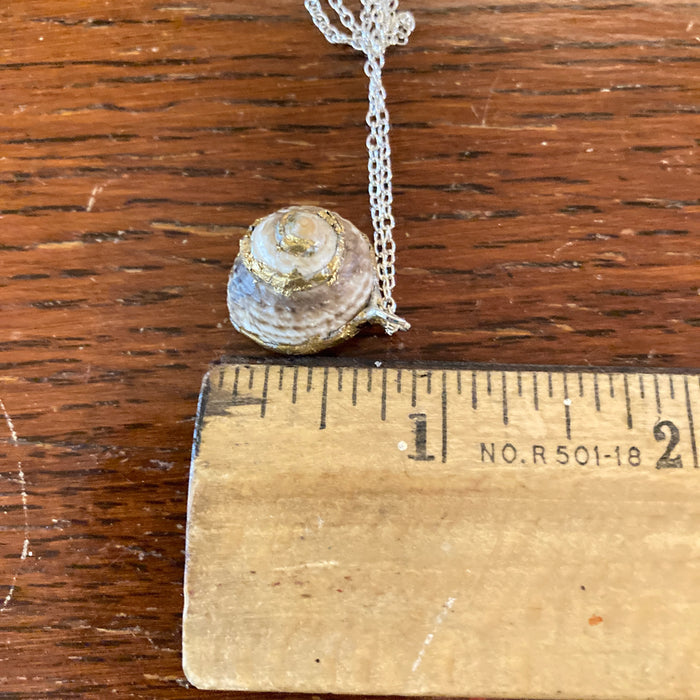 Sea Witch Artisan Made Pendant Handcrafted Sea Shell Necklace 5/8 in x 5/8 in