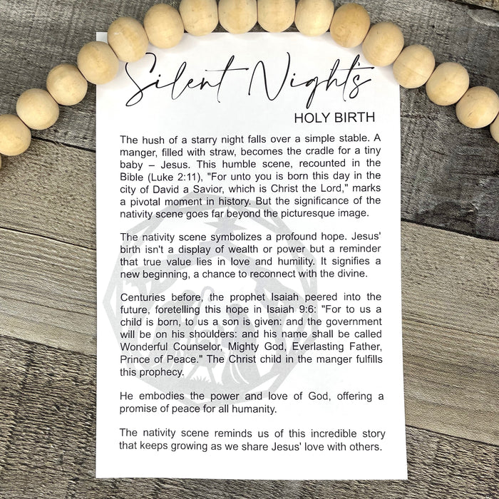 Silent Night's Holy Birth Story Card