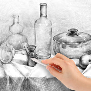 Sketch Drawing Tools Blending Stumps Set Sandpaper Pencil Sharpeners Erasers Bag