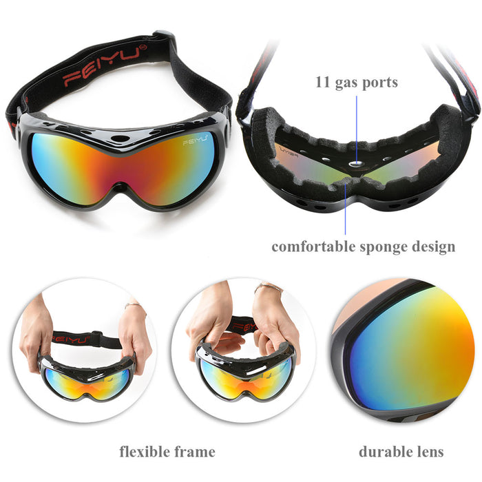 Ski Goggles Double Anti Fog Lenses Sun Glasses Eyewear For Kid Boy Girl Winter