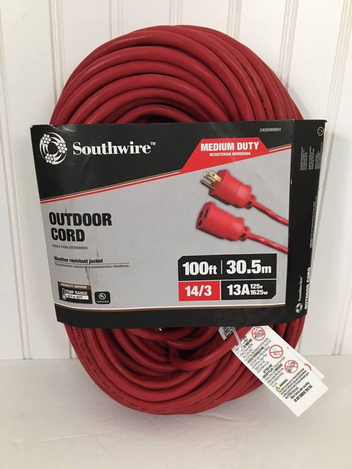 Southwire 14/3 Medium-Duty SJTW Extension Cord