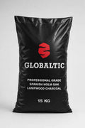 Black bag of Spanish Holm Oak Charcoal for grilling, 15kg, outdoor barbecue accessory