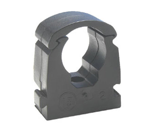 Airenergy Dev 15mm Speedfit pipe mounting clip for securing Speedfit pipes in plumbing installations.