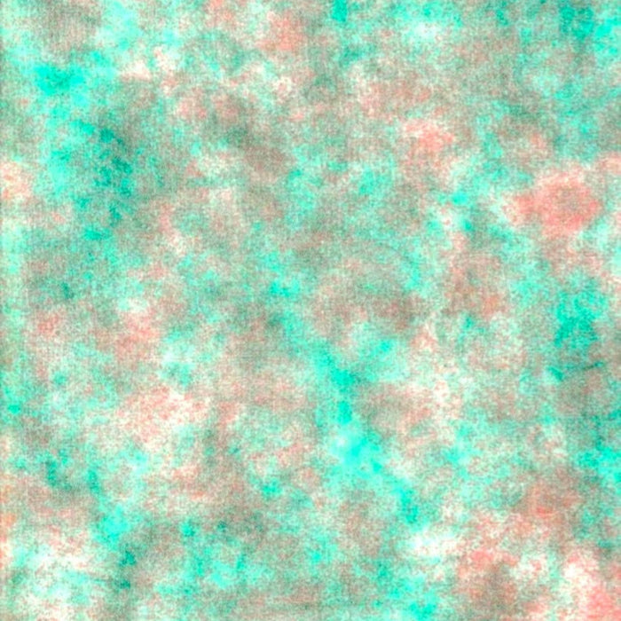 freckled sage sponge paint aqua and orange oilcloth swatch
