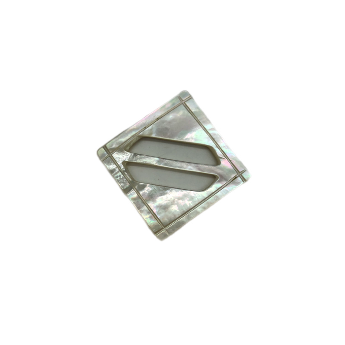 Square Mother Of Pearl Buckle MOP Scarf Holder