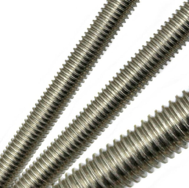 316 stainless steel SS Allthread threaded rod M8 x 3m by Airenergy Dev, showing the threaded surface and length.