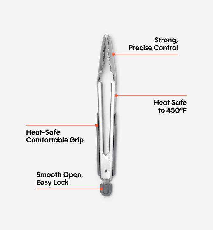 Stainless Steel Tongs - Gray