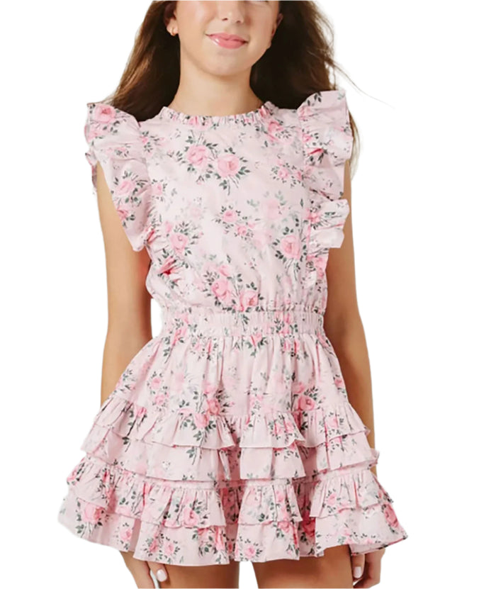 Summer Loving Girls Gustavia Dress Pink Floral Girls Casual Dresses Summer Loving