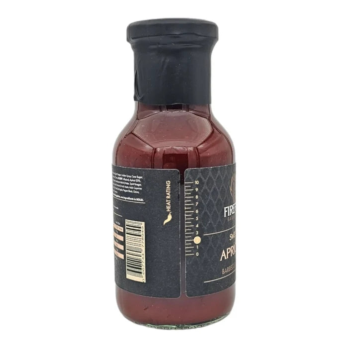 Back view of BBQ sauce bottle with nutritional info